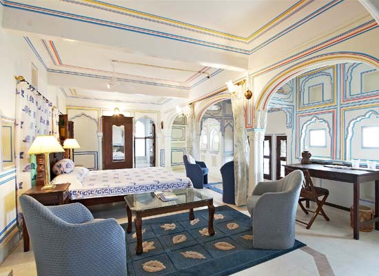 Nimaj Palace jodhpur bedroom with sitting area