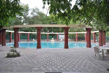 Poolside Area at Nilambagh Palace Hotel, Gujarat