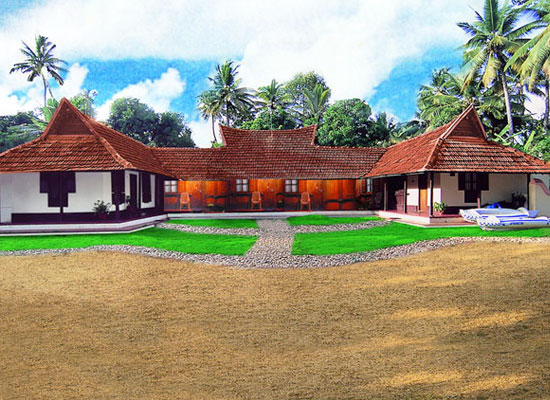 Emerald Isle Heritage Home alleppey pool view